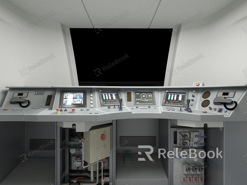 Train driver console control room operation room model