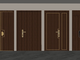 Double door entry door 3d model