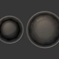 Household Kitchen Utensils Two Black Bowls With Ceramic Matte Finish Design