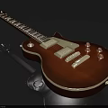 Vintage Brown Electric Guitar With Wooden Body Maple Neck And Chrome Knobs