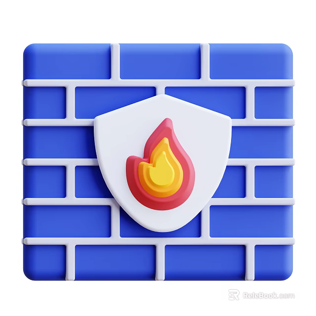 Decorative Ornament Set with Shield Shaped Design and Flame Pattern on Blue Brick Wall Background 3d model 