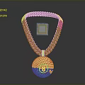 Luxury Daily Wear Necklace With Braided Chain And Spherical Red Gemstone Pendant