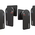 Black Hansgrohe Faucet Handles With Hot And Cold Control Modern Design