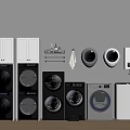 Modern Washing Machines And Dryers In Various Styles For Laundry Room Setup