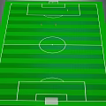 High Quality Football Field Turf With Goal Posts And White Markings