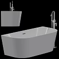 Modern Freestanding Bathtub Design With Sleek Chrome Faucet And Contemporary Style