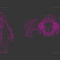 3D Game Character With Blonde Hair Goggles Grey Tshirt Gloves And Mechanical Device