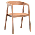 Modern Wooden Single Chair With Armrests For Home Living Room Furniture