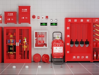 modern fire fighting equipment fire fighting equipment 3d model