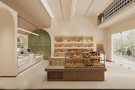 Ji bakery sweet shop cake shop 3d model