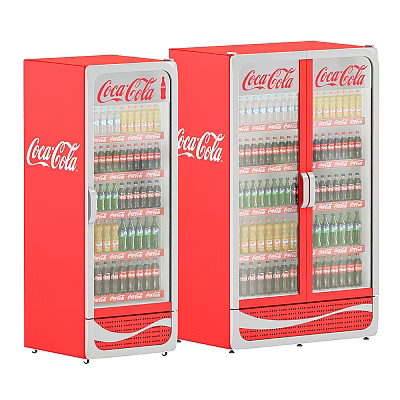 Modern Freezer Cooler Coca-Cola 3d model