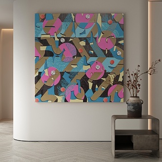 modern decorative painting 3d model