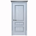 White Interior Door With Panel Design Simple Frame And Metal Doorknob 3d model