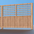Garden Ornament Decorative Wooden Fence with Slatted Design Light Wood Color for Outdoor Use