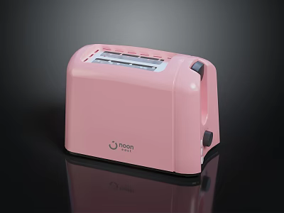 Modern Pink Noon Toaster A Stylish Kitchen Appliance With Sleek Design 3d model