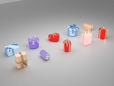 Meichen gift box e-commerce gift box gift box 3d model
