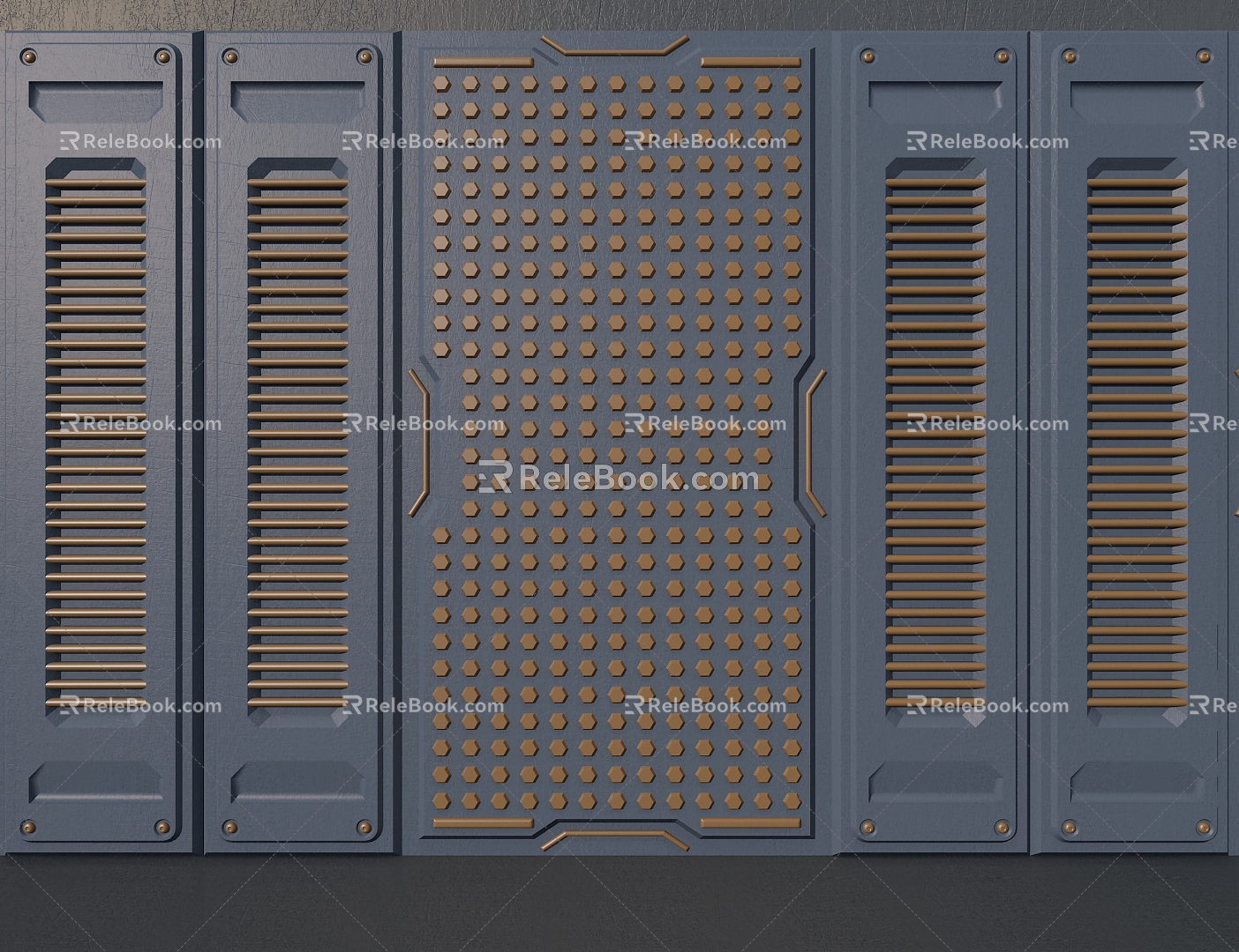 Sci-fi Wall Panel Technology Panel 3d model