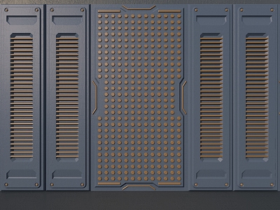 Sci-fi Wall Panel Technology Panel 3d model