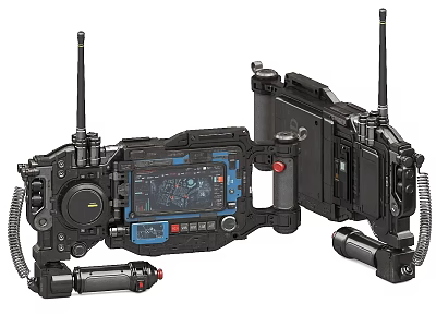 Professional Digital Device Controller With Display Screen Antenna And Ergonomic Handle Design 3d model
