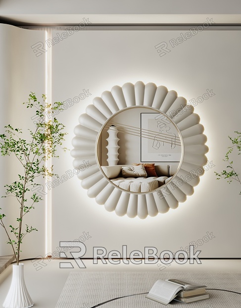 Modern Mirror Dressing Mirror Art Mirror Alien Mirror Floor Mirror Irregular Mirror Full-length Mirror model