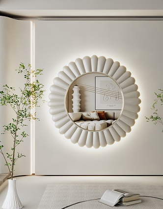 Modern Mirror Dressing Mirror Art Mirror Alien Mirror Floor Mirror Irregular Mirror Full-length Mirror 3d model