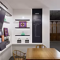Modern Clothing Store Interior With Mannequins Clothes And Decorative Display Shelves