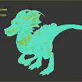 Cute 3D Blue Cartoon Dragon Character With Shiny Scales And Collar