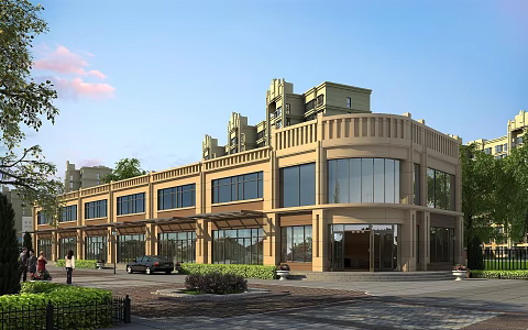 European-style shops sales department 3d model
