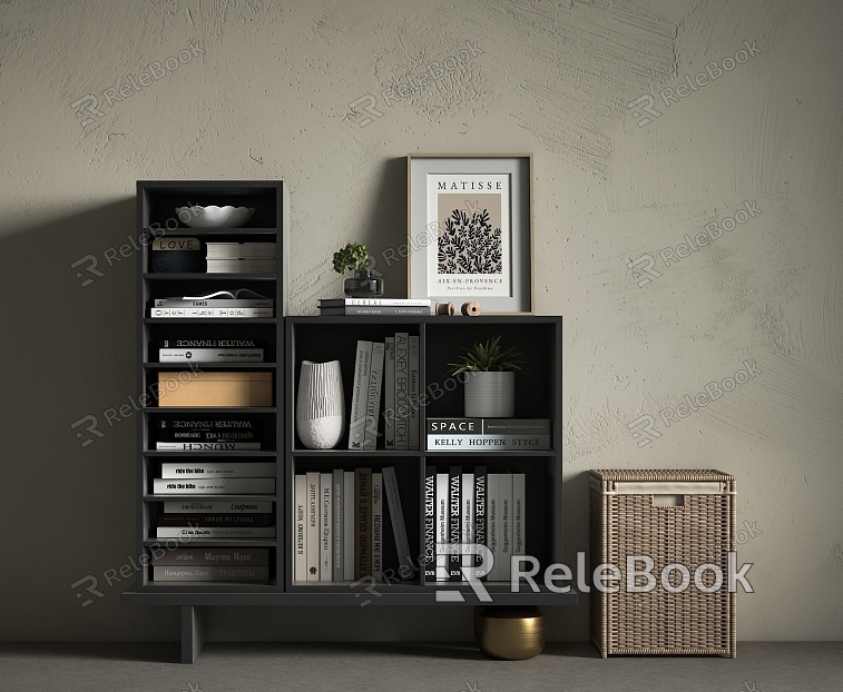 Modern bookcase bookcase combination model