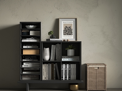 Modern bookcase combination model