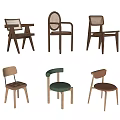 Stylish Contemporary Accent Chairs With Wooden Frames And Colorful Upholstered Seats