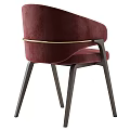 Modern Luxury Upholstered Dining Chair With Sleek Dark Legs And Exquisite Gold Decorative Details