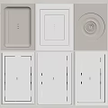 Modern ceiling round square embedded spotlight 3d model