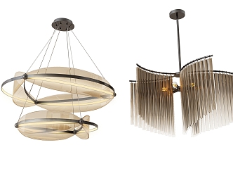 Modern chandelier 3d model