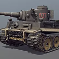 Vintage Military Vehicle Tank Featuring Cannon Barrel Tracks And 837 Marking Design