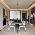 Modern Living Room Interior With Large TV Fireplace Beige Sofa And Mountain View