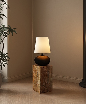 Modern medieval table lamp 3d model