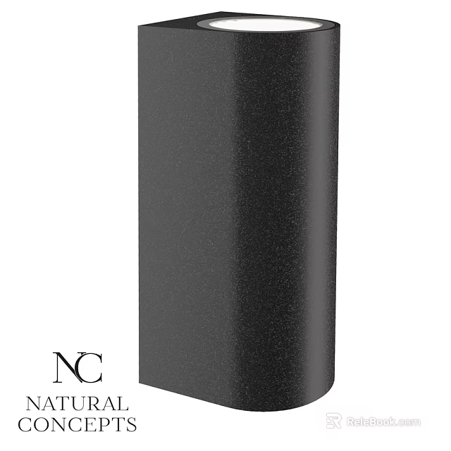 Modern Black Outdoor Light With Sleek Cylindrical Design And Durable Finish 3d model 