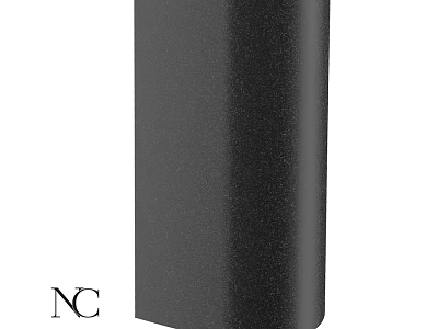 Modern Black Outdoor Light With Sleek Cylindrical Design And Durable Finish 3d model