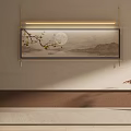 New background lighting hanging painting 3d model