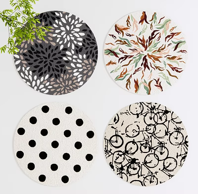 Modern Round Carpet Carpet 3d model