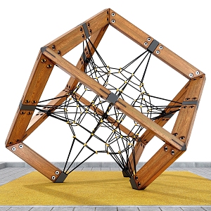 Children play rope cube rides 2 3d model