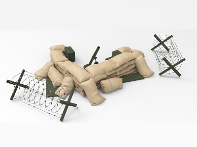 Military equipment and weapons 3d model