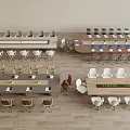 Modern Conference Tables and Chairs 3d model