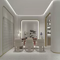 Modern Cream Wind Shoe Store Exclusive Store Glass Brick Reception Desk Negotiate Rest 3d model