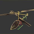 Detailed Dark Colored Helicopter Model With Streamlined Fuselage And Rotors Design 3d model