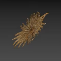 Golden Radiant Wall Decor With Textured Starburst Design And Hanging Ornament