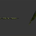 Green Plants With White Background In 3D Model Style Various Heights And Lush Leaves