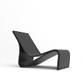 Modern Black Lounge Chair With Curved Ergonomic Design And Minimalist Structure