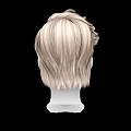 Game and Movie Character 3D Model With Blonde Short Hair And White Head